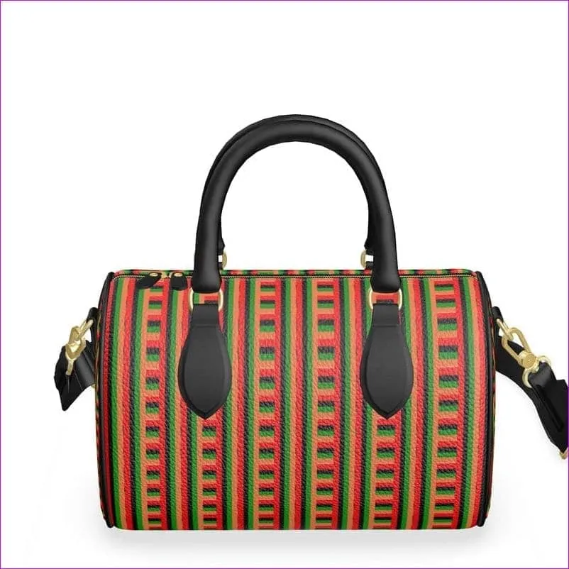 Striped Galore Luxury Leather Mini Denbigh Duffle Bag