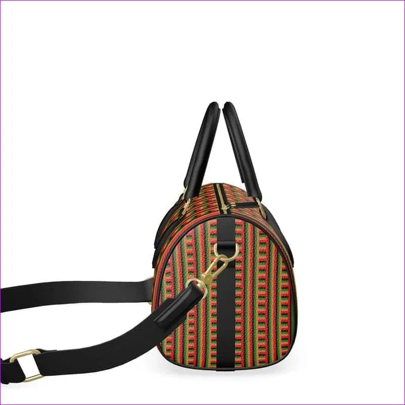 Striped Galore Luxury Leather Mini Denbigh Duffle Bag