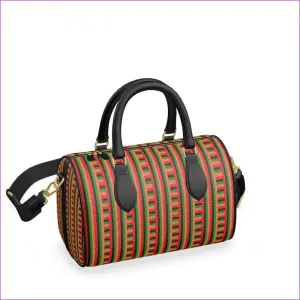 Striped Galore Luxury Leather Mini Denbigh Duffle Bag