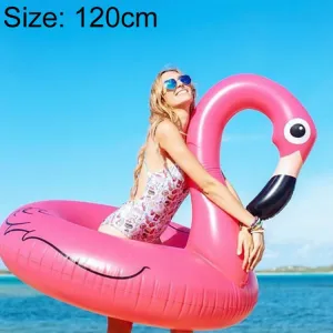 Summer Inflatable Flamingo Shaped Float Pool Lounge Swimming Ring Floating Bed Raft, Size: 120cm