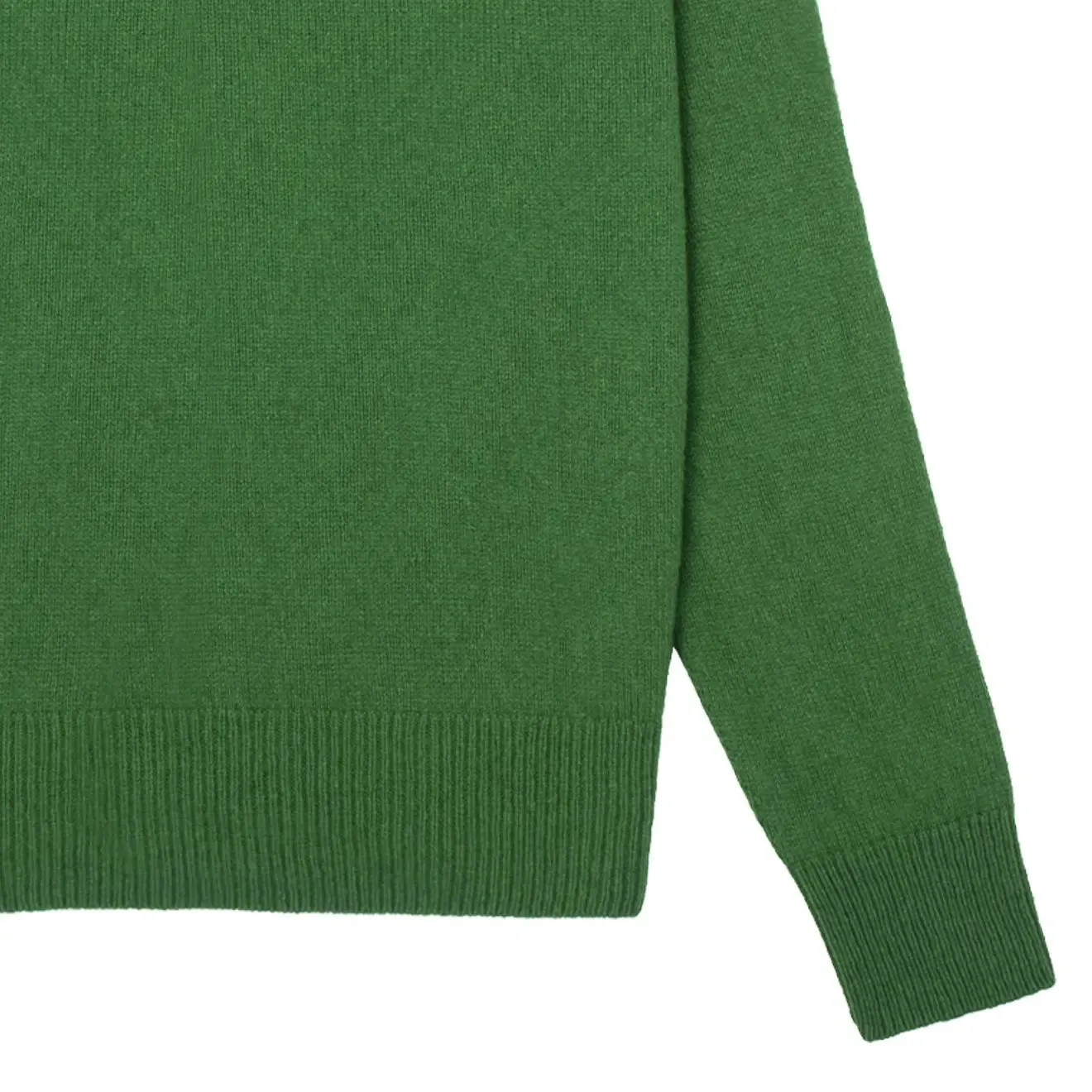 Sunspel Womens Lambswool Funnel Neck Jumper Bright Green