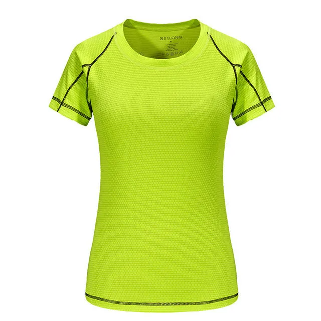 T-Shirt Women Quick Dry Breathable Sports Top Yoga Gym Fitness Clothing Sportswear For Women's T Shirt Running Training Workout