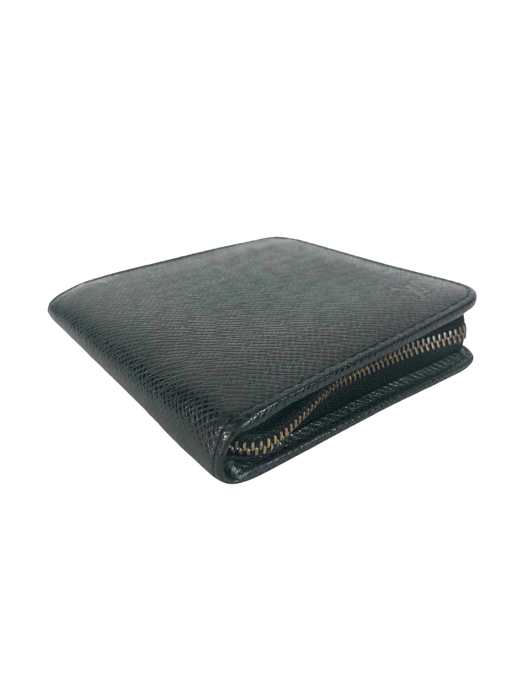 Taiga Leather Zip Around Bifold Men's Wallet