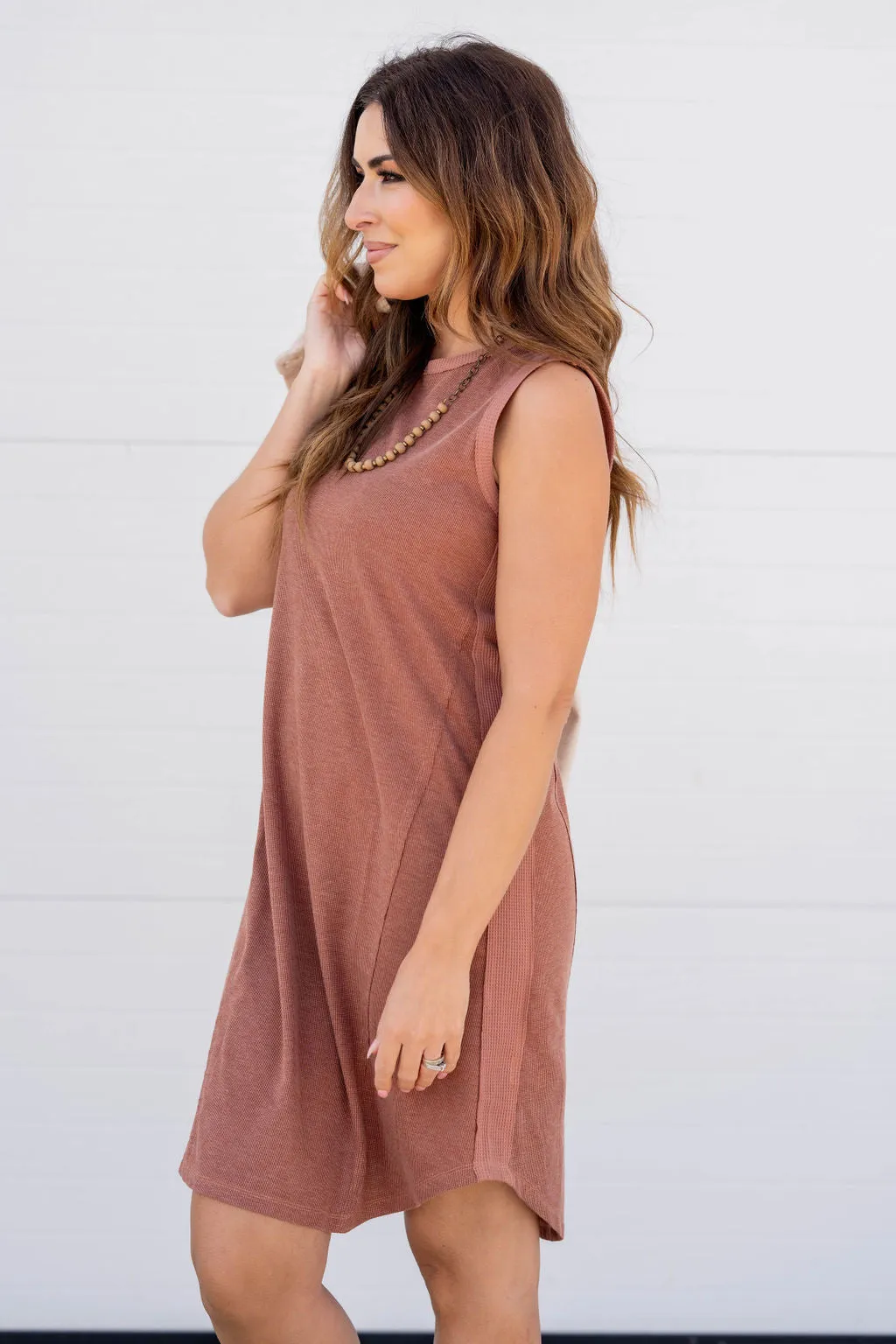 Thermal Accented Tank Dress