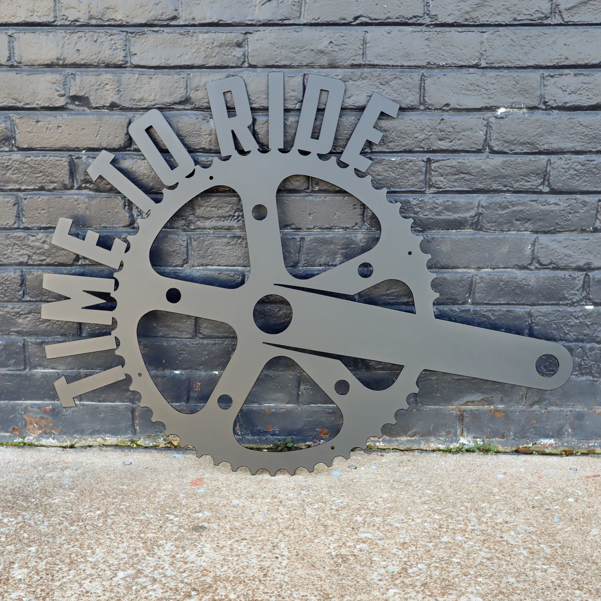 Time to Ride! Bike Gear - Fitness Home Gym Sign - Work Out, Exercise, Biking Wall Art