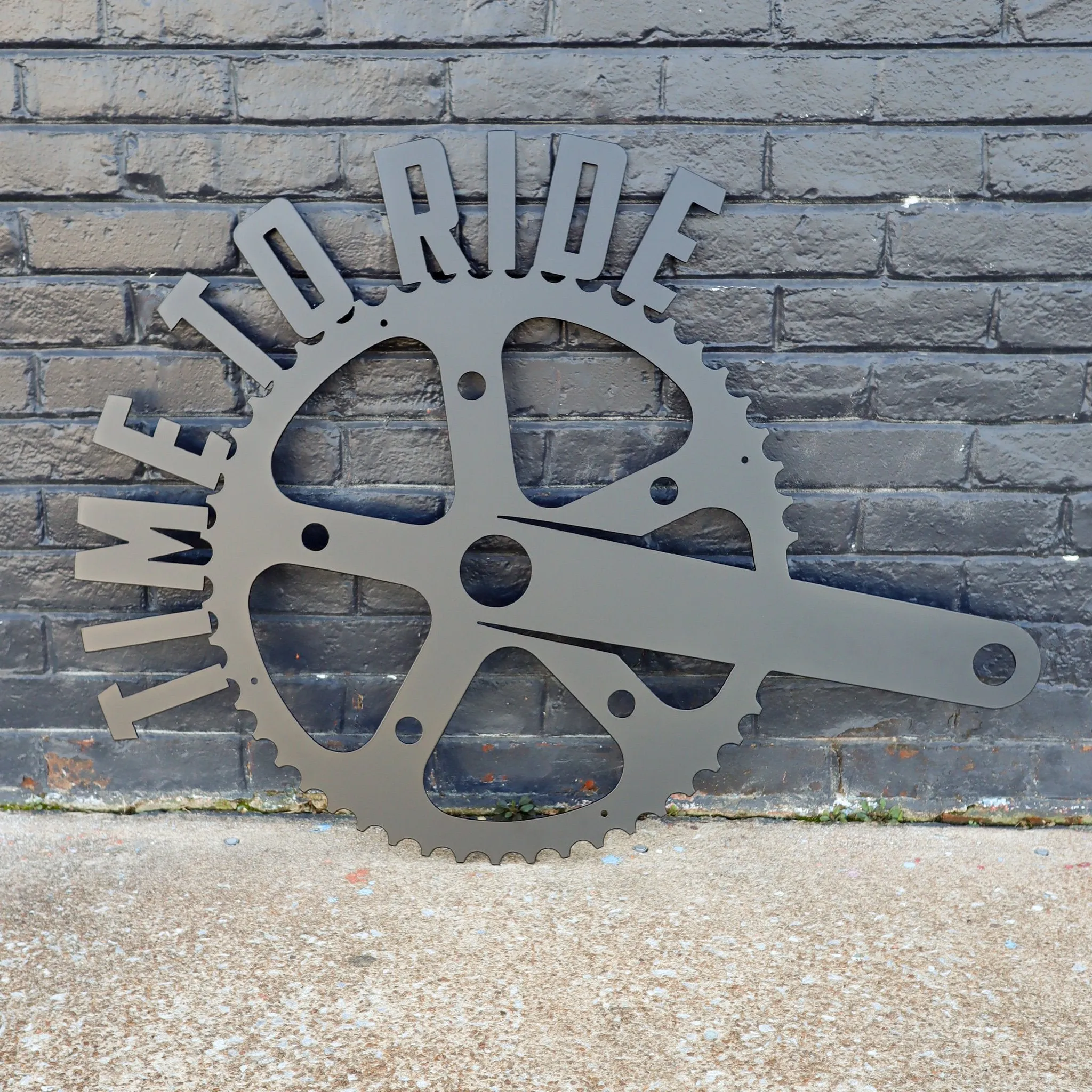 Time to Ride! Bike Gear - Fitness Home Gym Sign - Work Out, Exercise, Biking Wall Art