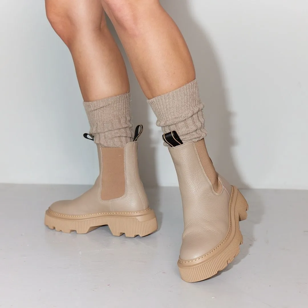 Trixy Taupe Chelsea Boots