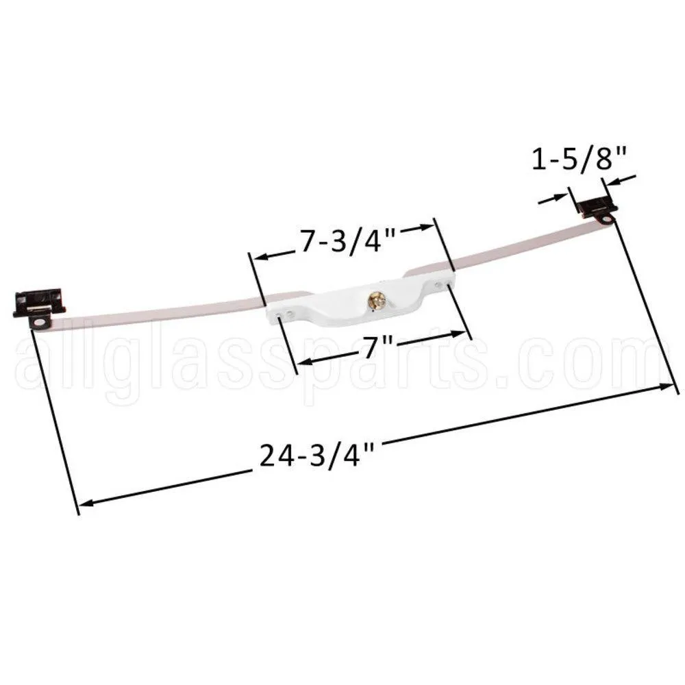 Truth Hardware Front Mount 24" Pivot Shoe Roto Awning Window Operator - White