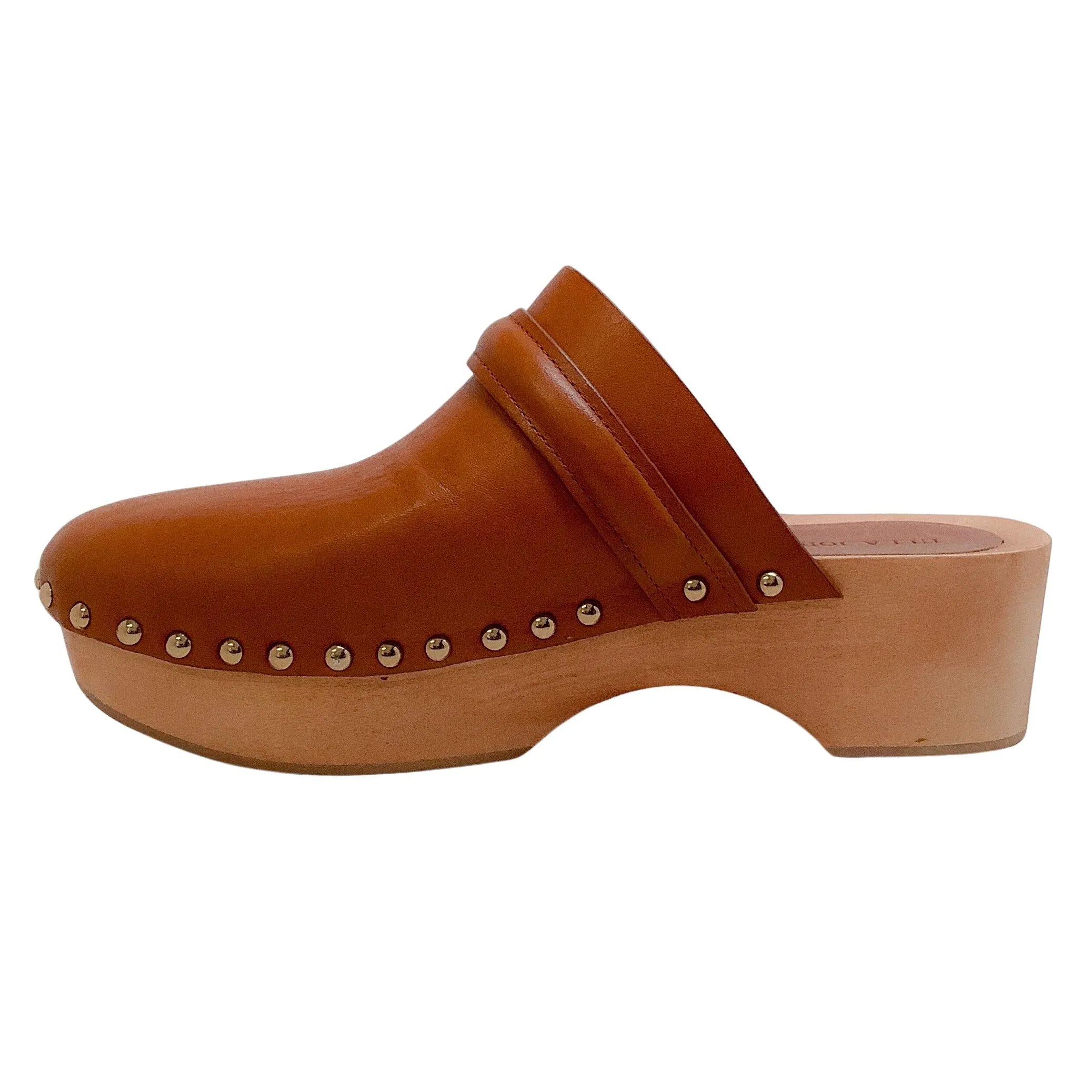 Ulla Johnson Cognac Leather Corsica Clogs