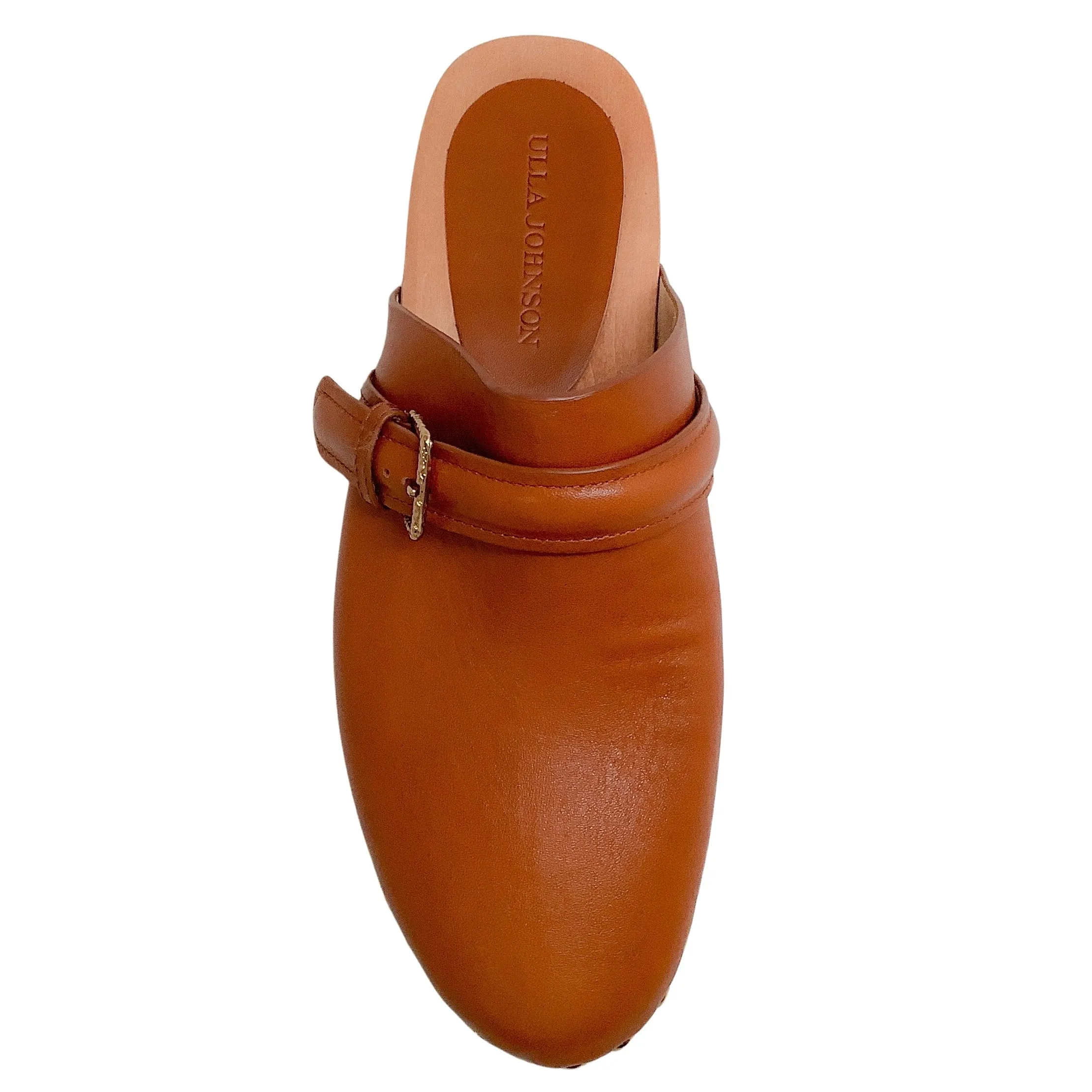 Ulla Johnson Cognac Leather Corsica Clogs