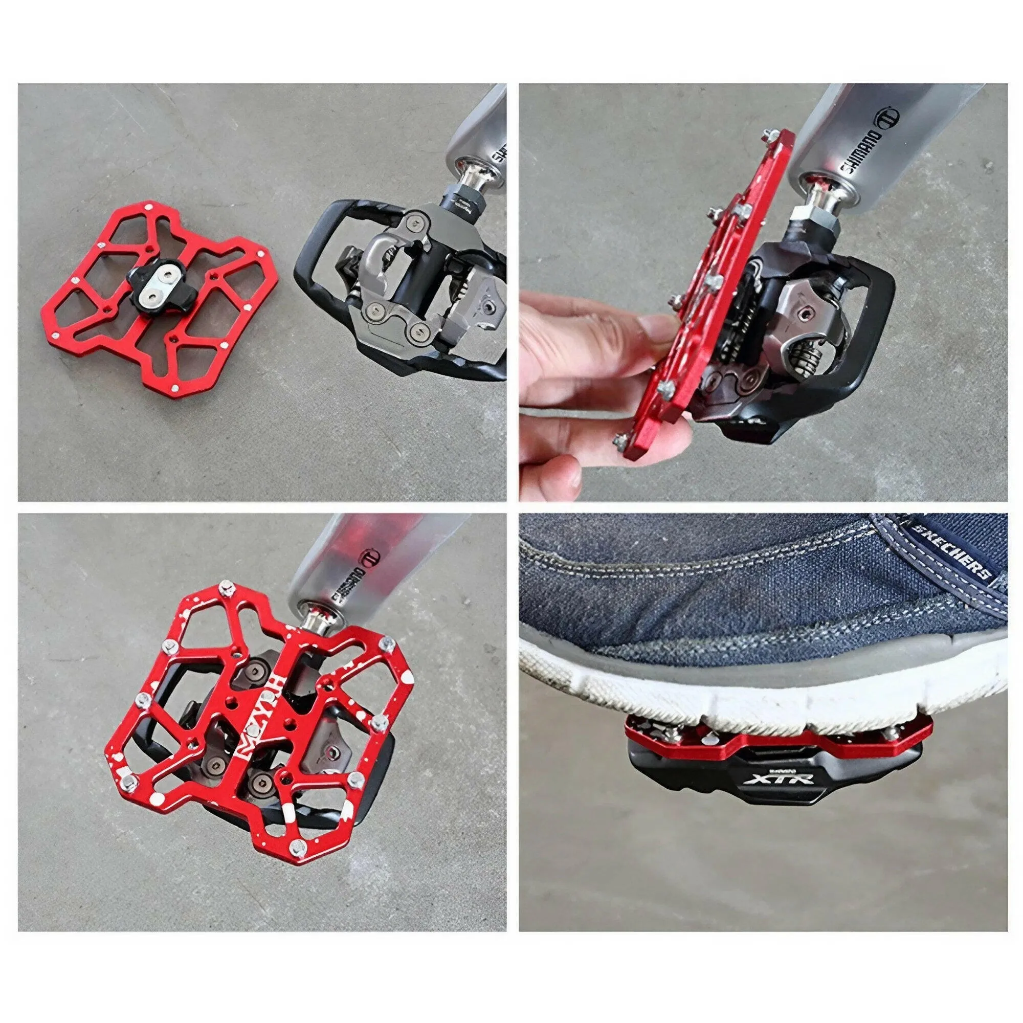 Universal Clipless Pedal Self-Locking Pedals For Mountain Bike Cycling