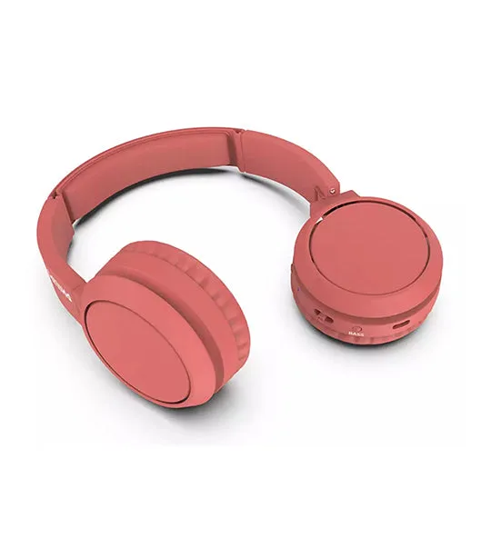 Wireless On-Ear Headphones with Microphone Red