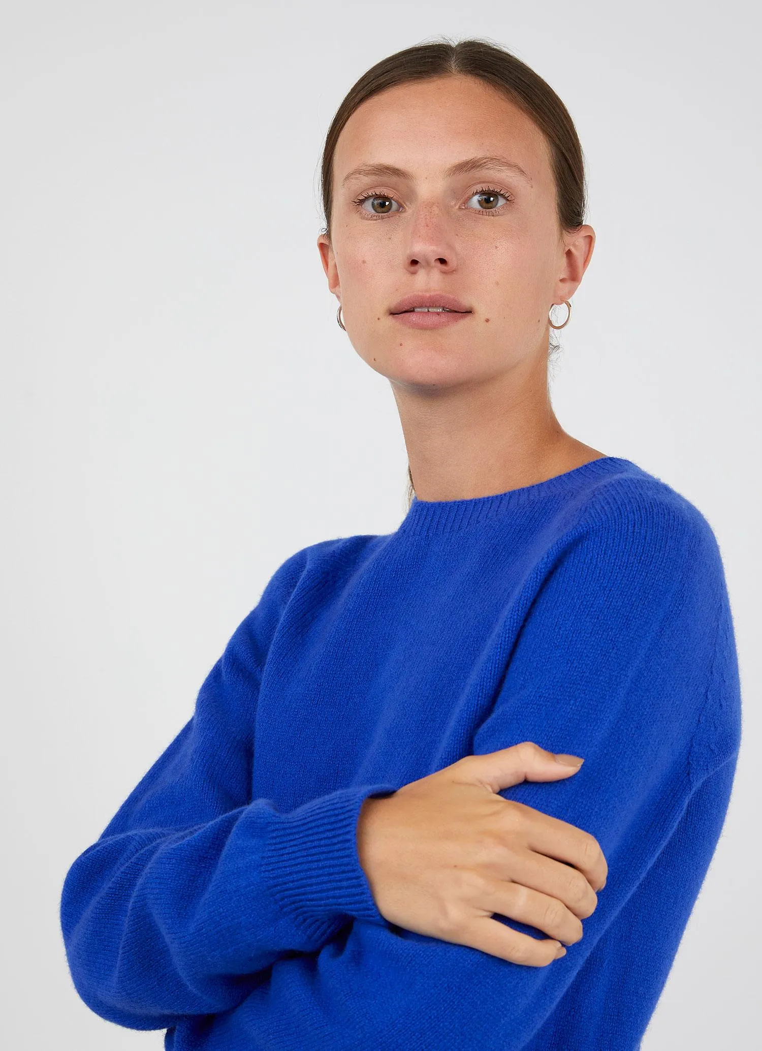 Women's Lambswool Crew Neck Jumper in Klein