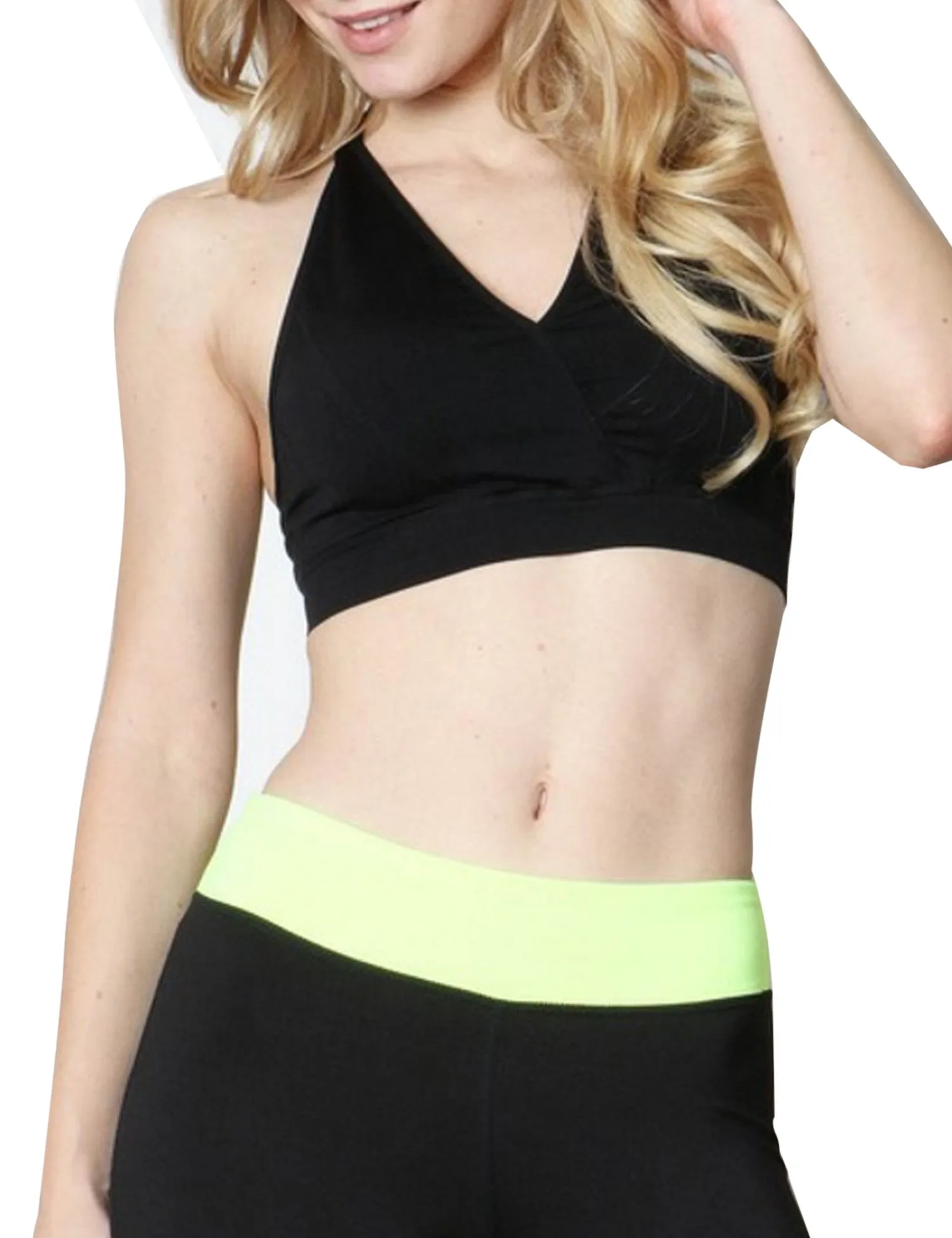 Workout Running Gym Full Support Racerback Sports Bra Top