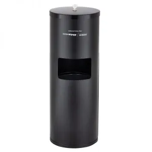 Wow Wipes Standing Dispenser Matte Black Steel Powder Coated