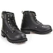 Xelement 1505 Men's Sprocket Black Premium Leather Advanced Lace-Up