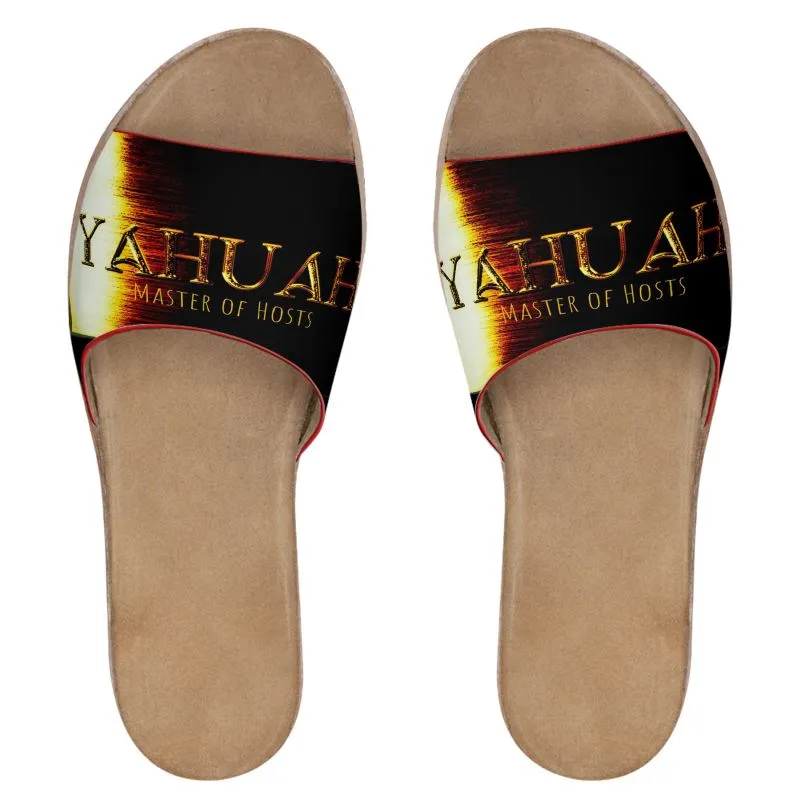 Yahuah-Master of Hosts 01-03 Ladies Leather Slide Sandals