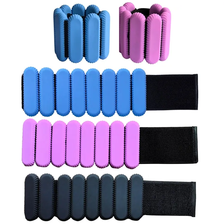 Yoga Fitness Adjustable Silicone Weight-bearing Bracelet Strength Exercise Equipment, Weight: 1000g(Blue)